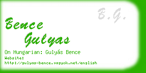 bence gulyas business card